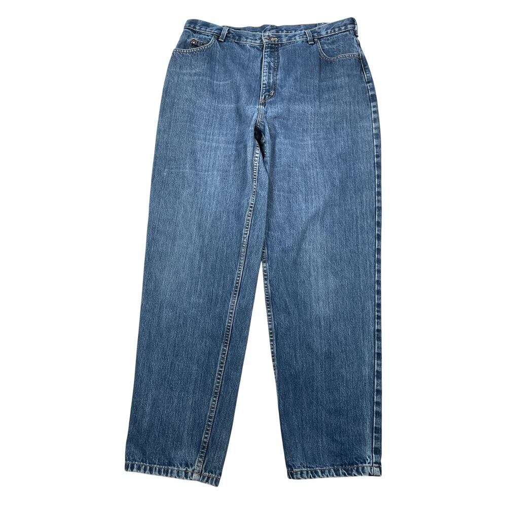 Lands End Jeans Womens 18 Tall 31.5" Inseam High Waist Tapered US Fabric Vintage